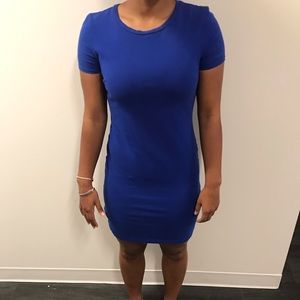 Blue body con dress